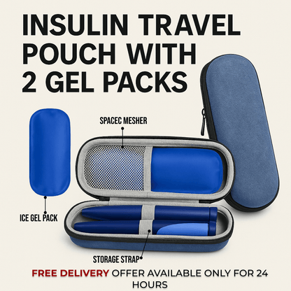 1/2 Set Insulin Pen Cooling Travel Box with 2 Cool Gel Pack (Free Delivery)